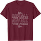 Funny Run All The Miles Eat All The Pizza Cross Country Gift T-Shirt - T-Shirt | Maroon
