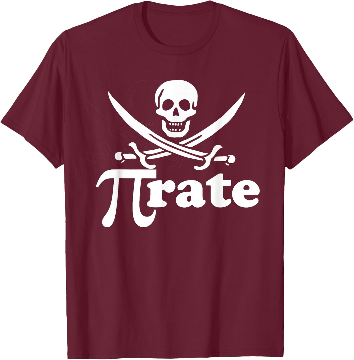 Pirate pi rate shirt for pi day math pirates T-Shirt - T-Shirt | Maroon