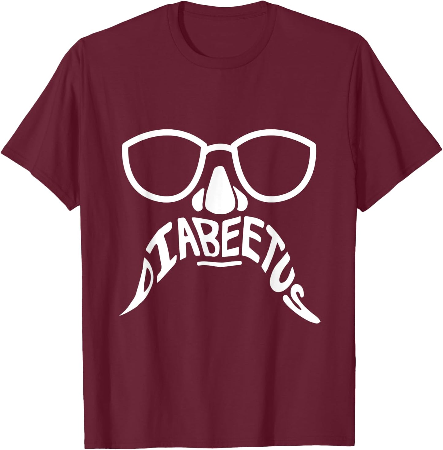 Diabeetus Awareness Diabetic Beard Support T-Shirt - T-Shirt | Maroon