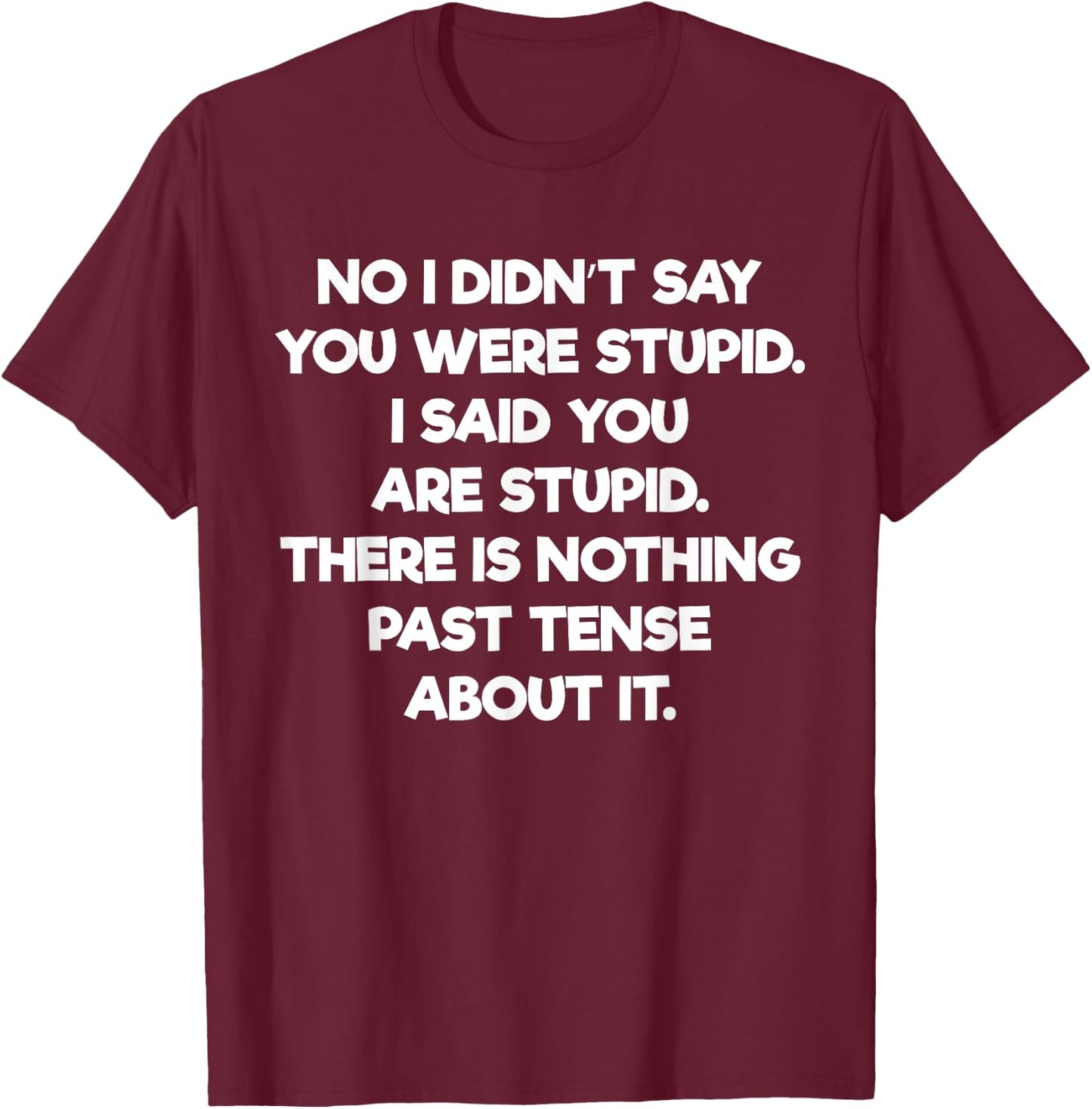 Didn't Say You Were Stupid Said You Are Stupid T-Shirt - T-Shirt | Maroon