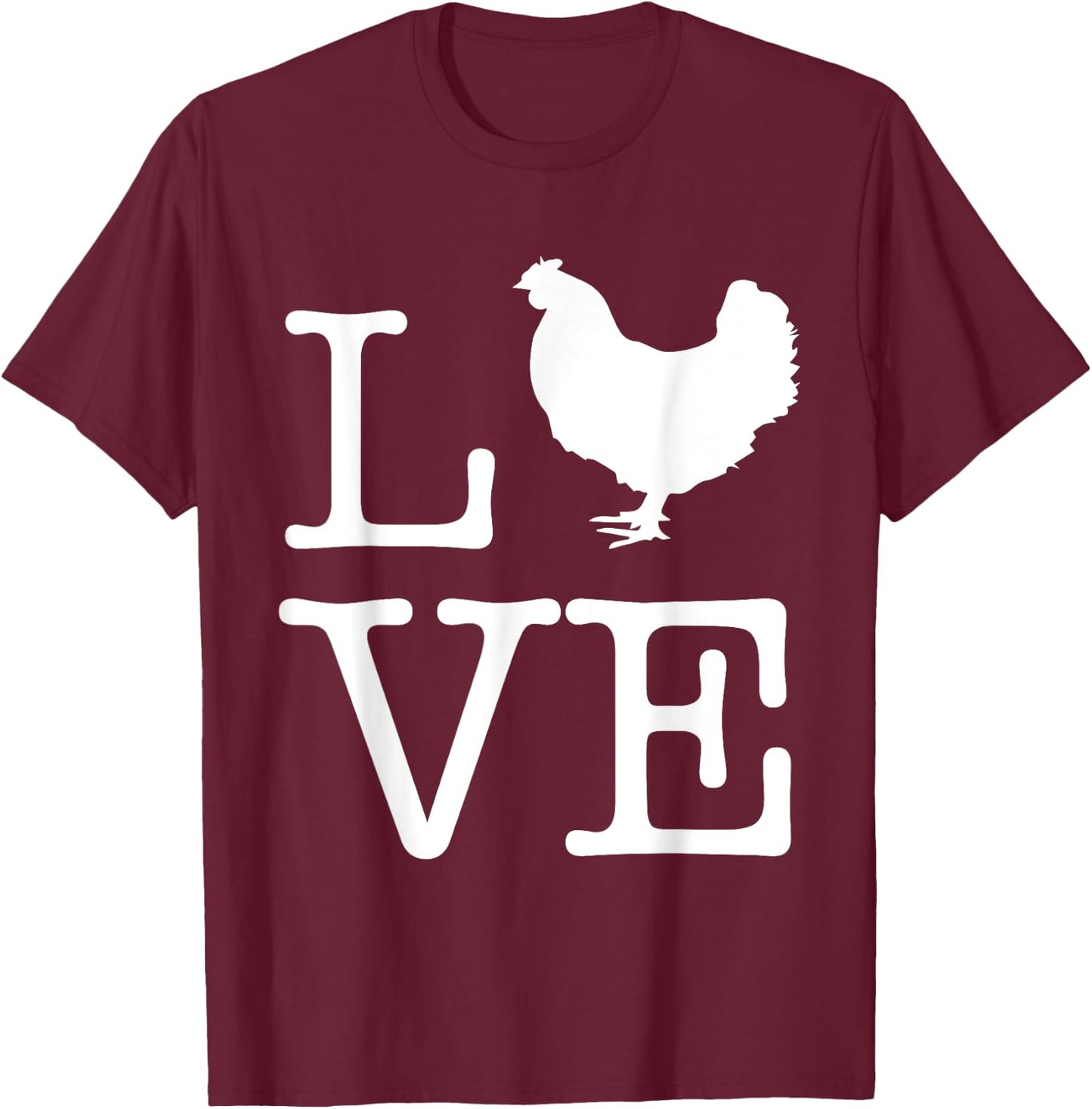 I Love Chickens Funny Chicken Lover Kids Gift T-Shirt - T-Shirt | Maroon