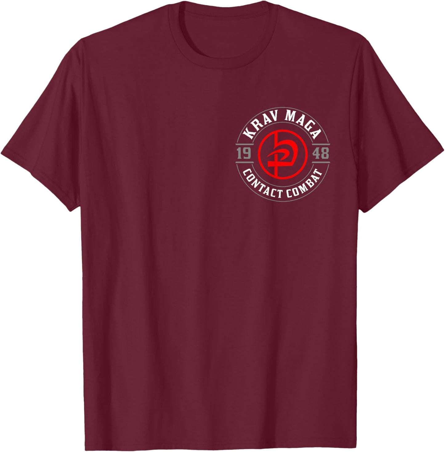 Old School Krav Maga Hebrew Symbol Logo Women & Men T-Shirt - T-Shirt | Maroon