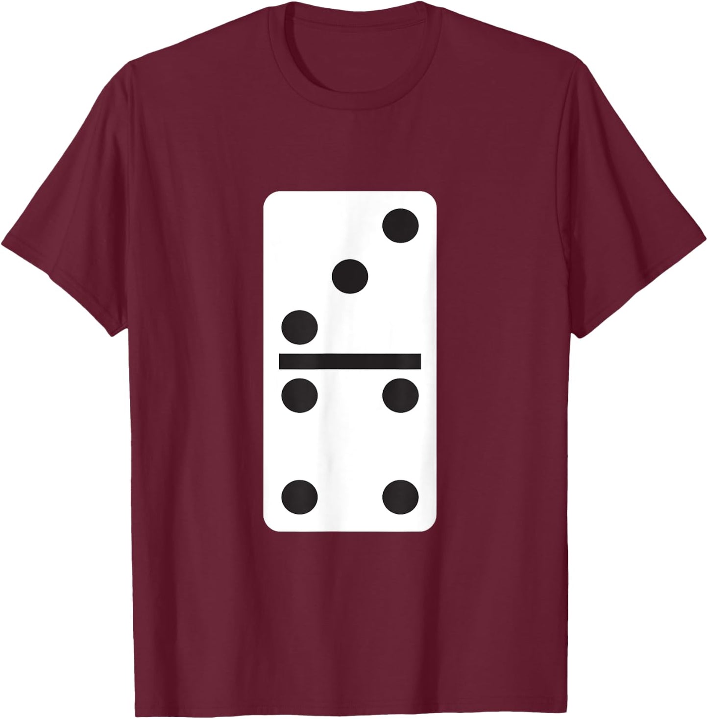 Three Four Dominoes - Halloween Matching Domino Game Costume T-Shirt - T-Shirt | Maroon
