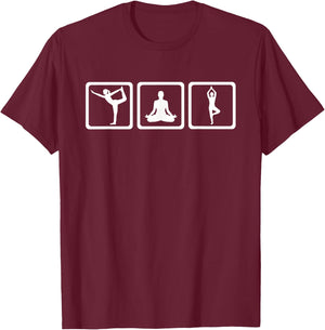 Yoga poses T-Shirt - T-Shirt | Maroon