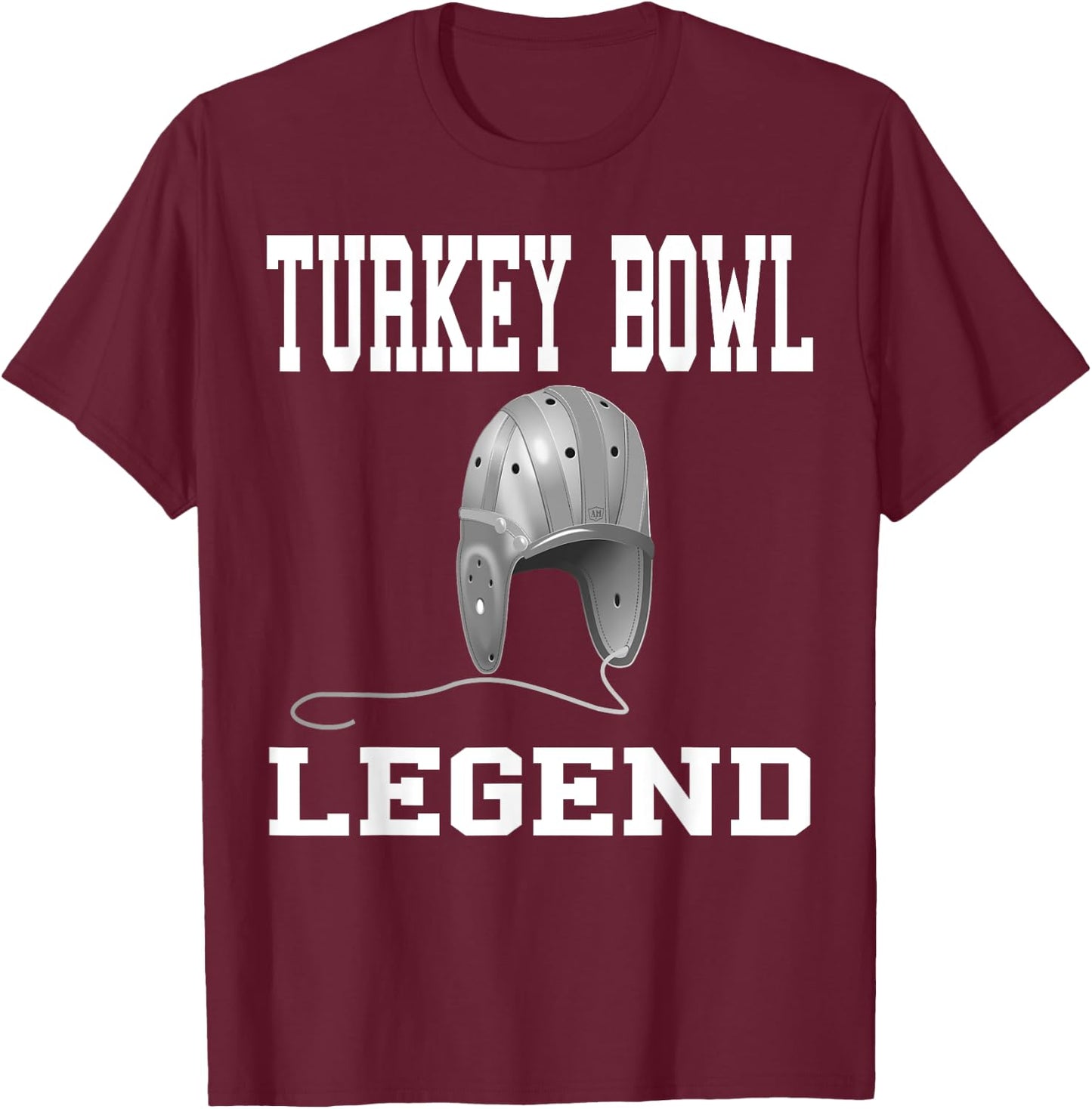 Thanksgiving Turkey Bowl Vintage Football Helmet T-Shirt - T-Shirt | Maroon