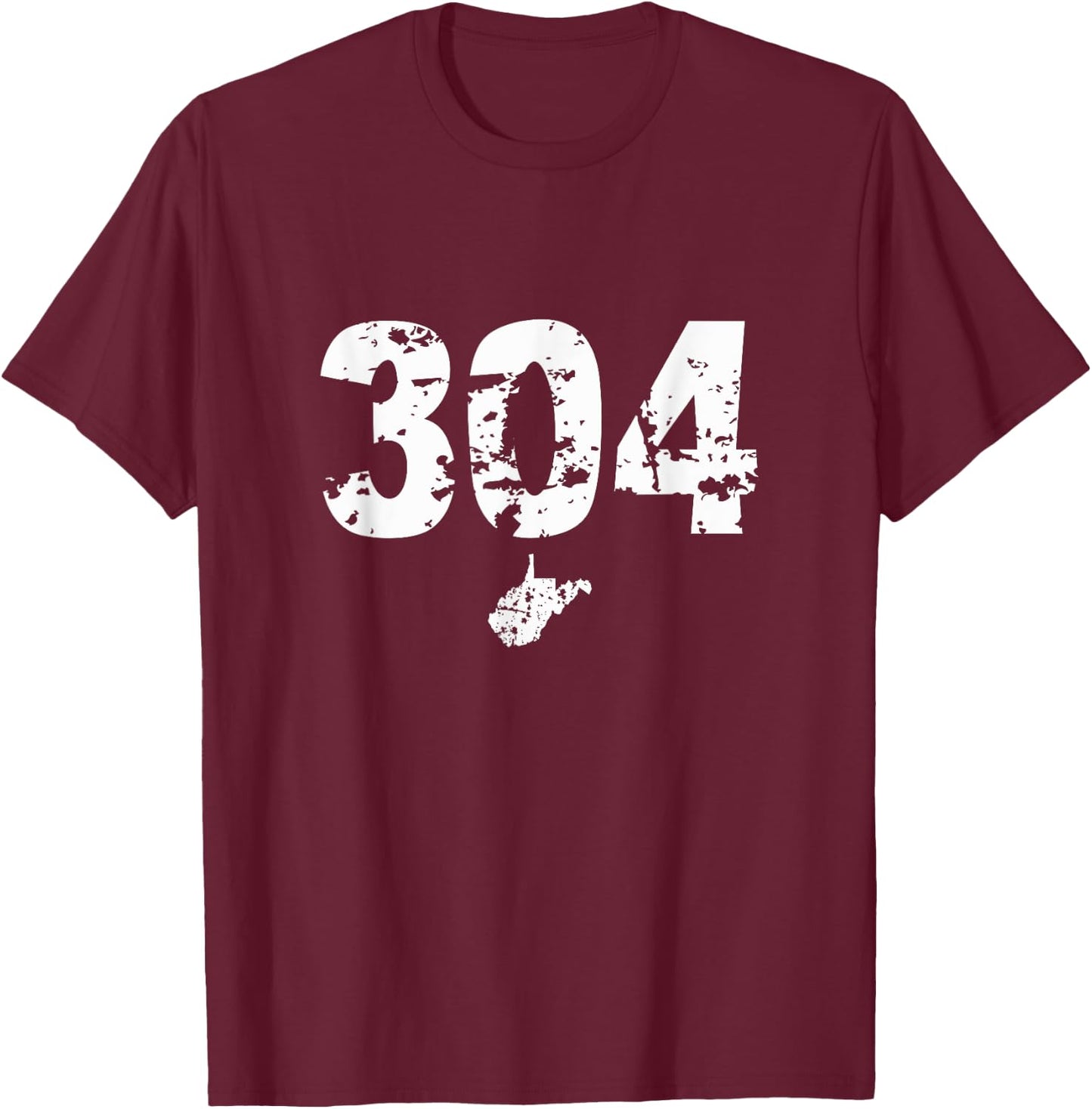 304 West Virginia T-Shirt - T-Shirt | Maroon