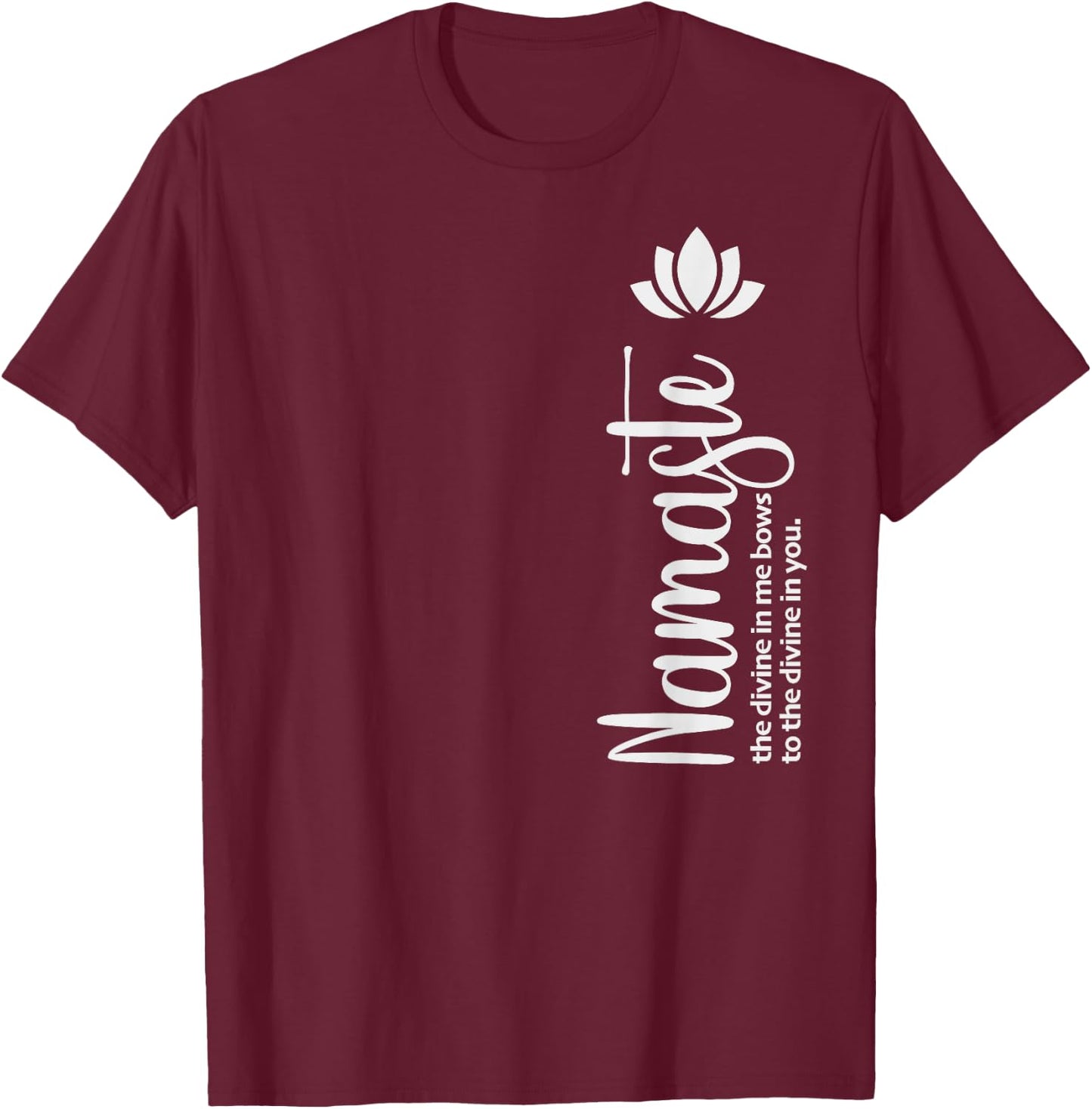 Namaste Meaning Meaningful Symbols T-Shirt - T-Shirt | Maroon