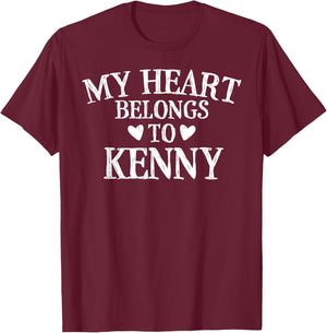 Kenny - My Heart Belongs To Kenny - Kenny Lover T-Shirt - T-Shirt | Maroon