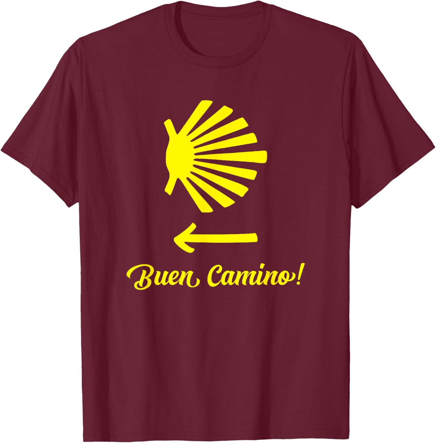 Camino de Santiago Pilgrim Way of St. James Hiker Women Men T-Shirt - T-Shirt | Maroon