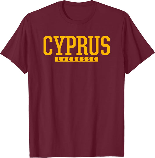 Cyprus High School Lacrosse T-Shirt - T-Shirt | Maroon