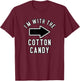 Couples Halloween Costume Shirts I'm With The Cotton Candy T-Shirt - T-Shirt | Maroon