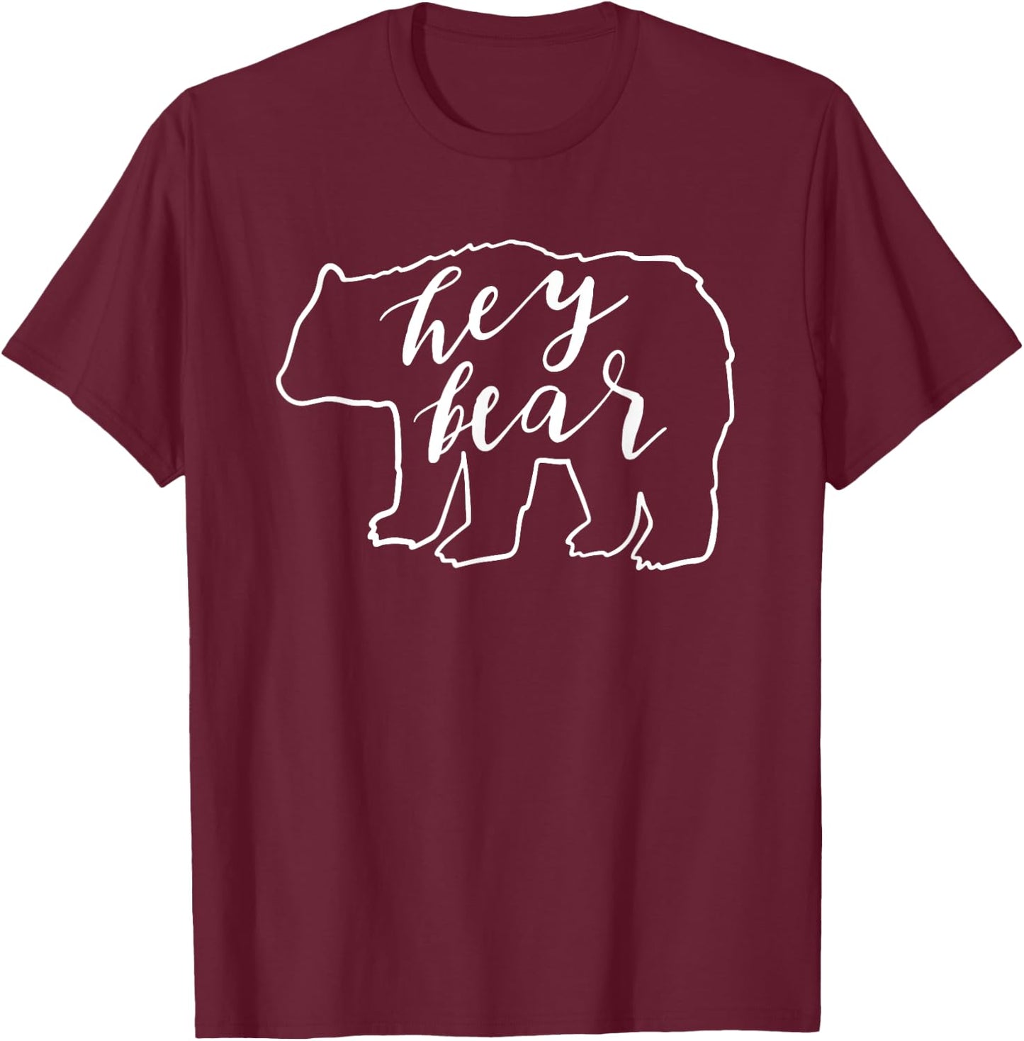 Hey Bear T-Shirt - T-Shirt | Maroon