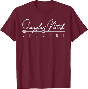 Smugglers Notch VT T-Shirt - T-Shirt | Maroon