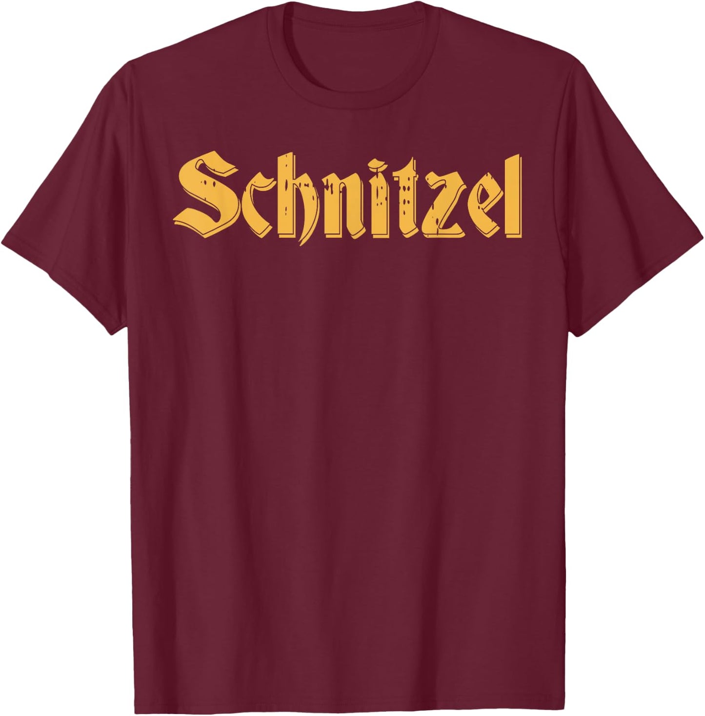 Schnitzel Shirt Funny Vintage Oktoberfest German Food T-Shirt - T-Shirt | Maroon