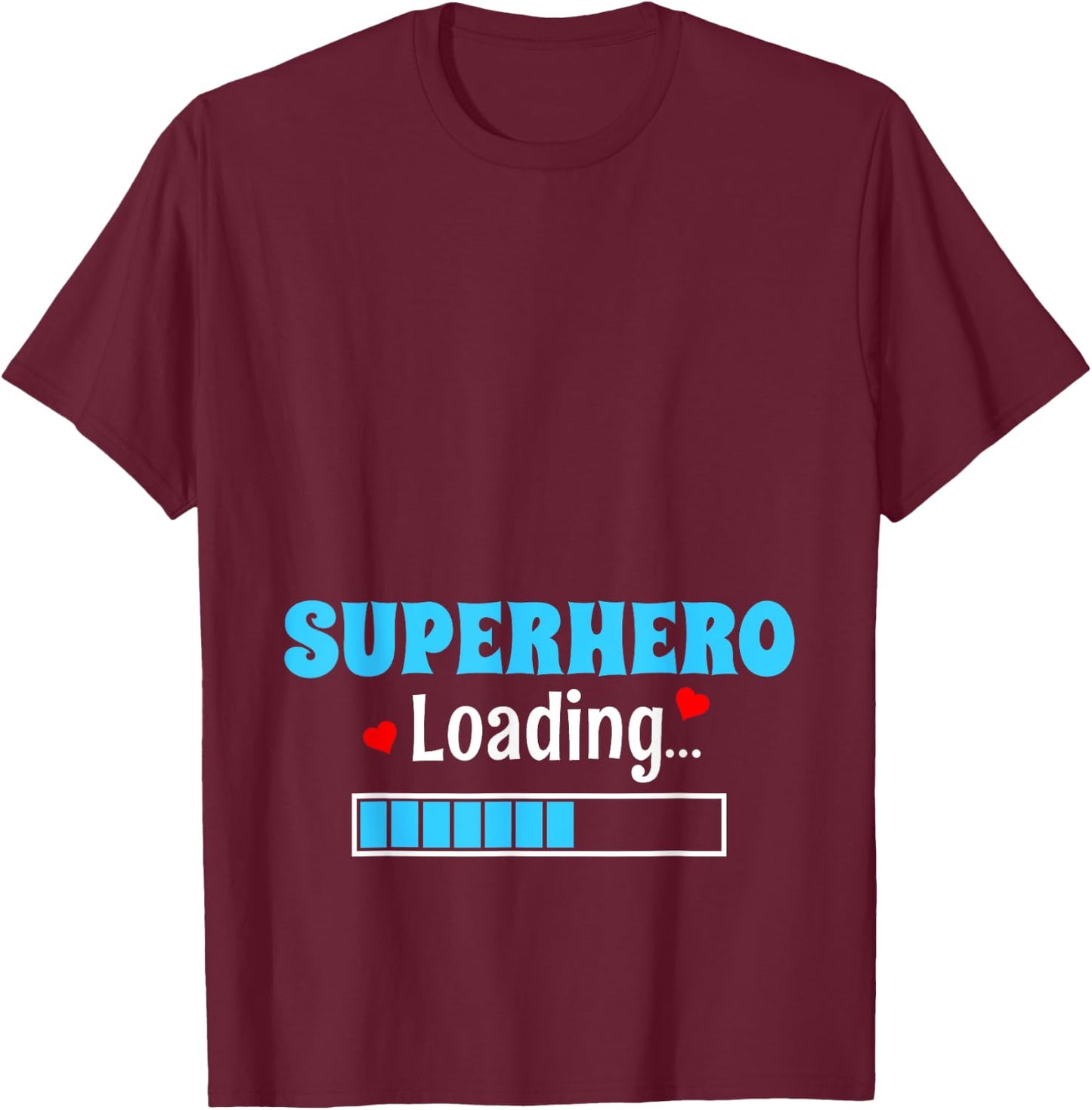 Superhero Loading Funny Pregnancy Motherhood Gift T-Shirt - T-Shirt | Maroon