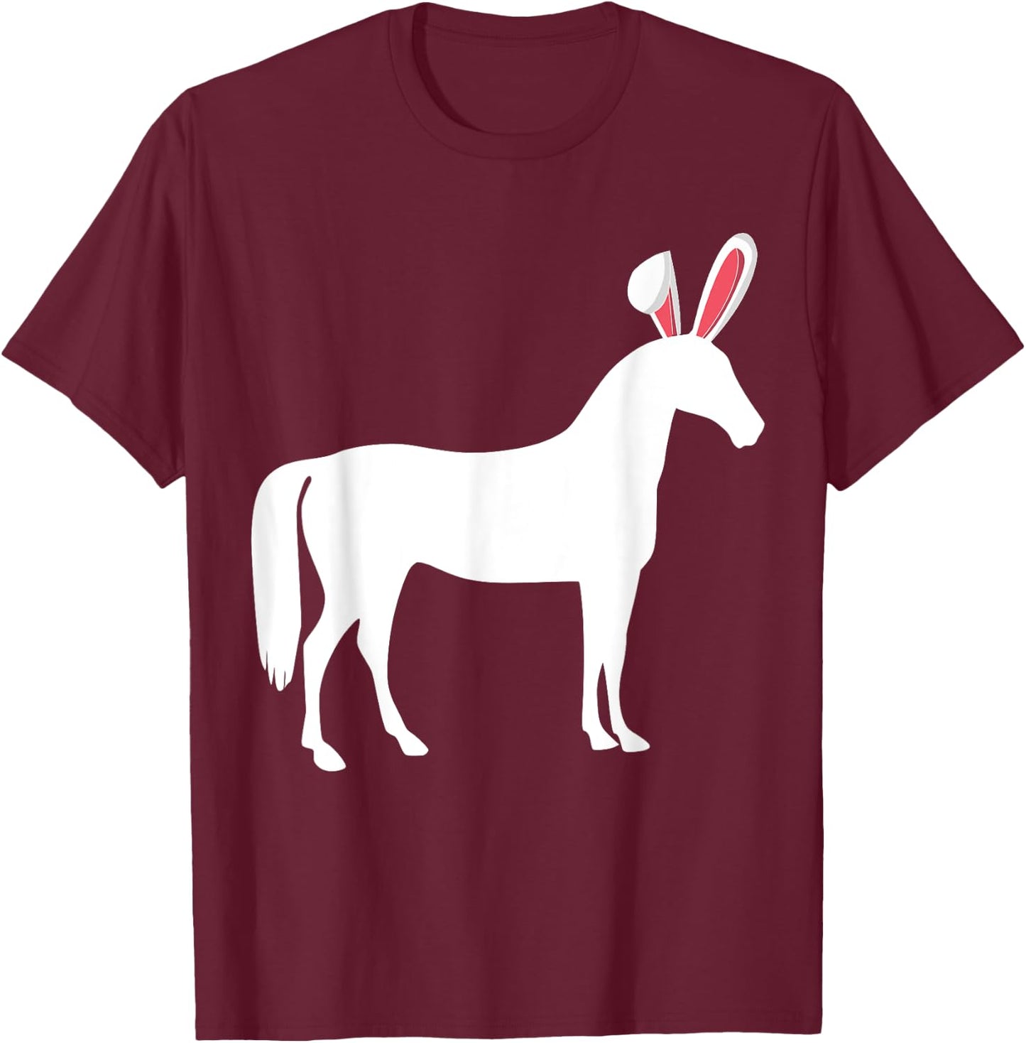 Horse Easter Bunny For Equestrian Kids & Adults T-Shirt - T-Shirt | Maroon