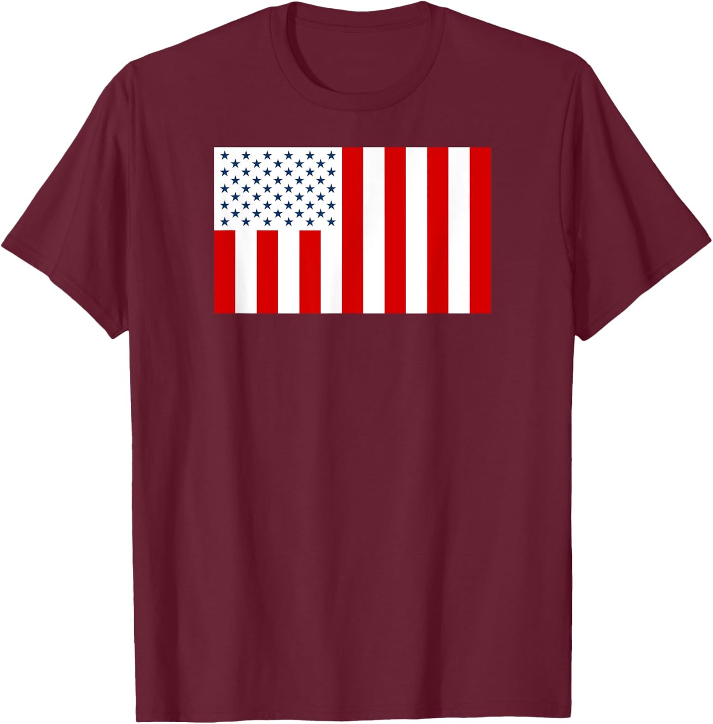Us American Civil Flag of Peace T-Shirt - T-Shirt | Maroon