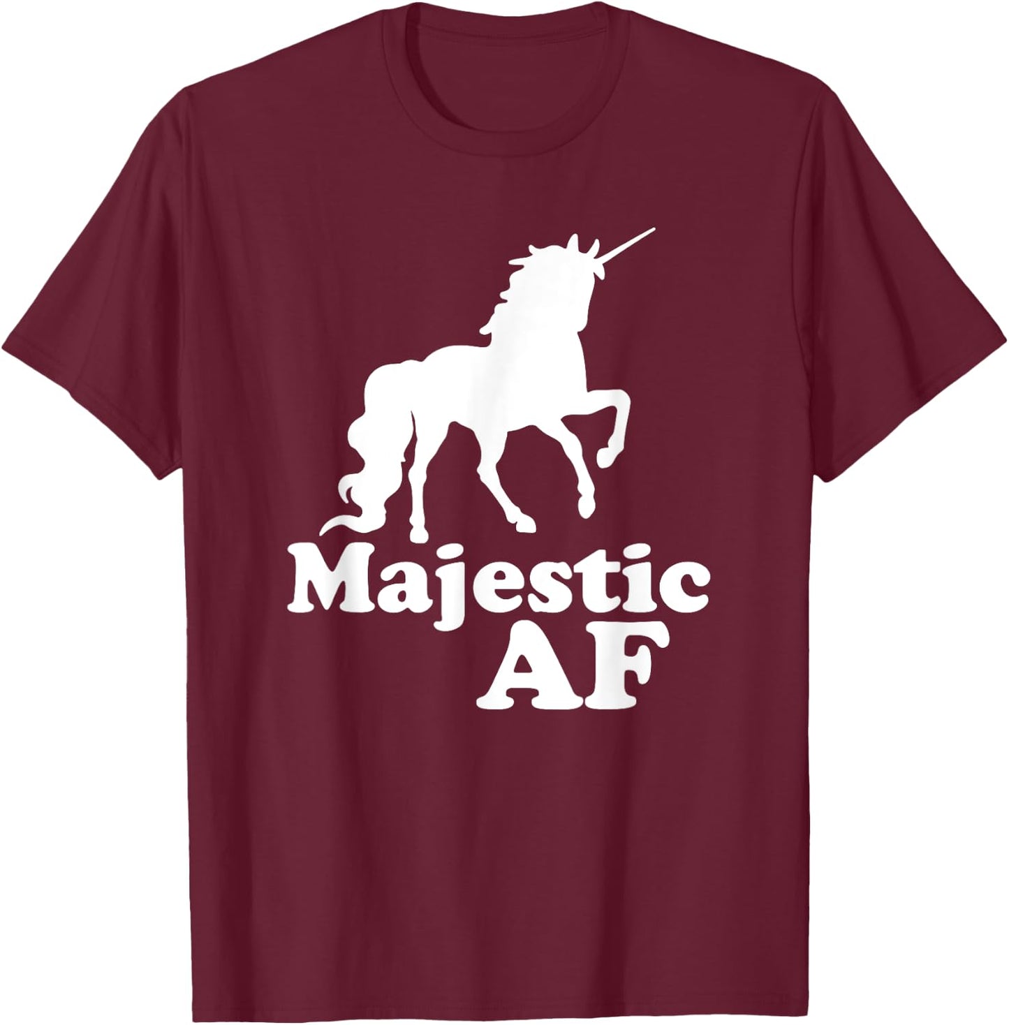 Majestic AF Unicorn T-Shirt - T-Shirt | Maroon