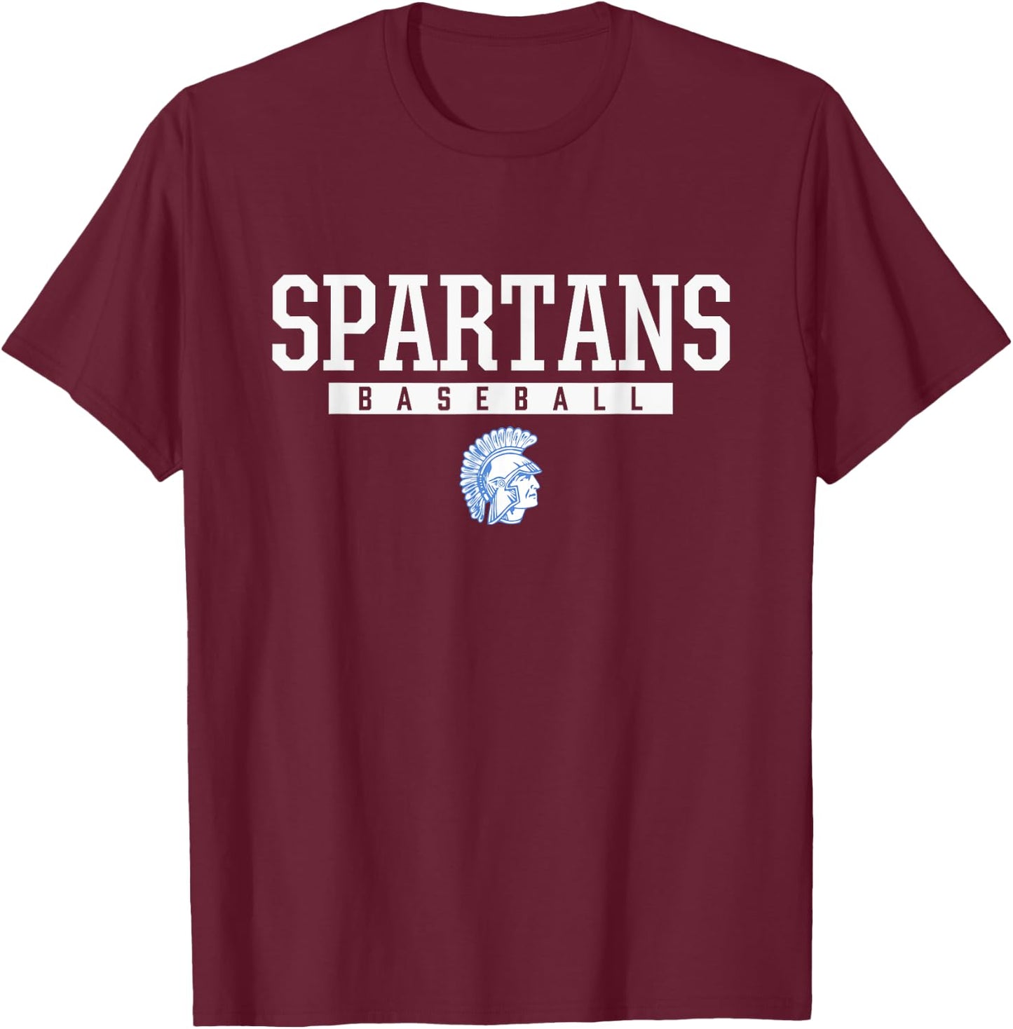 Lake Forest Spartans Logo Baseball HS T-Shirt - T-Shirt | Maroon