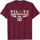 Airplane Pilot Looking Down On People Since 1903 T-Shirt - T-Shirt | Maroon