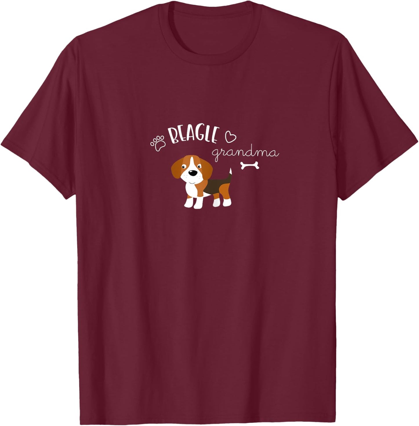 Funny Cute Beagle Dog T Shirt I Grandma Gift Grandmother T-Shirt - T-Shirt | Maroon
