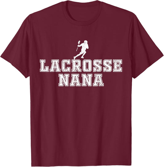 Lacrosse Nana Cool Lax Grandma Sports Grandmother T-Shirt - T-Shirt | Maroon