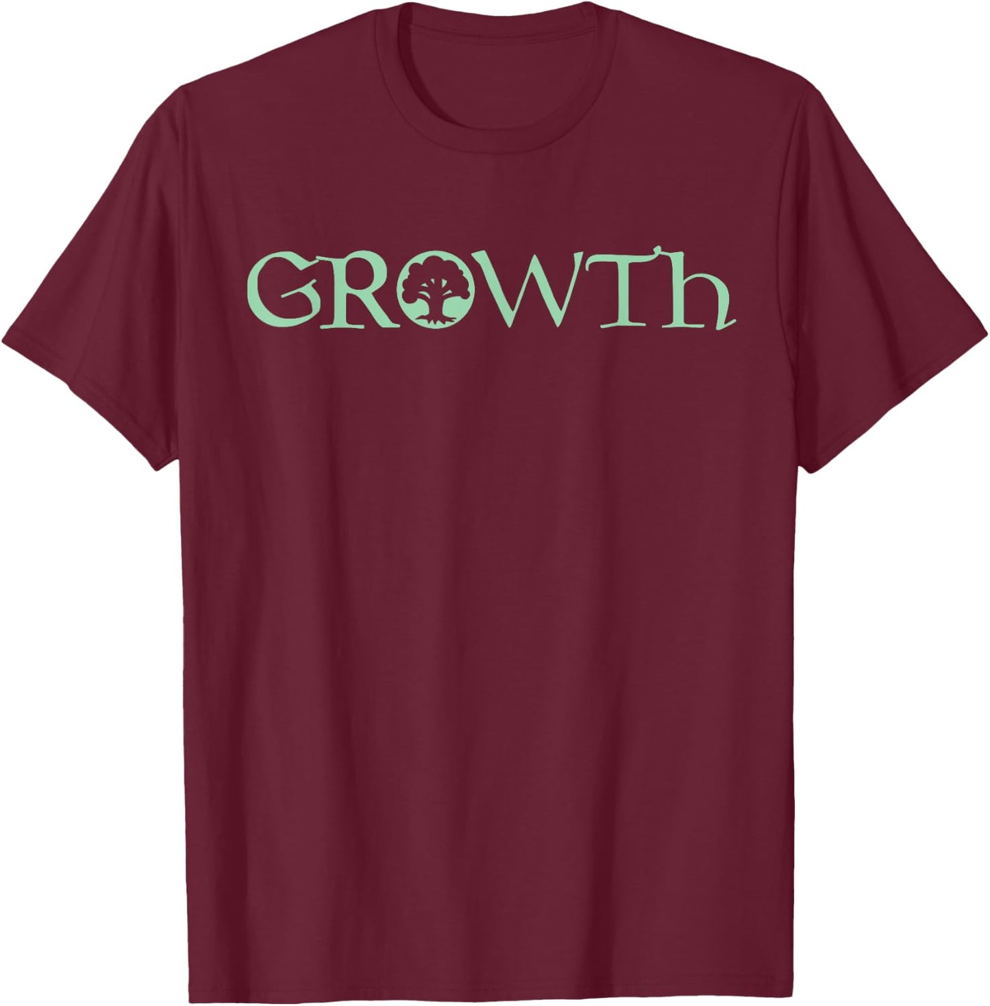 GROWTH | Green Magic | Mana Symbol T-Shirt - T-Shirt | Maroon