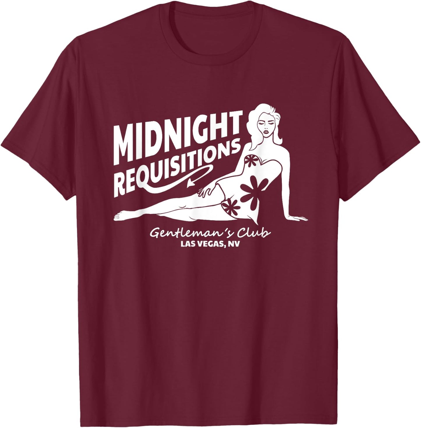 Funny Midnight Requisitions Gentleman Club Military Veteran T-Shirt - T-Shirt | Maroon