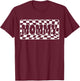 Retro Mommy Checkered Family Cool Matching T-Shirt - T-Shirt | Maroon