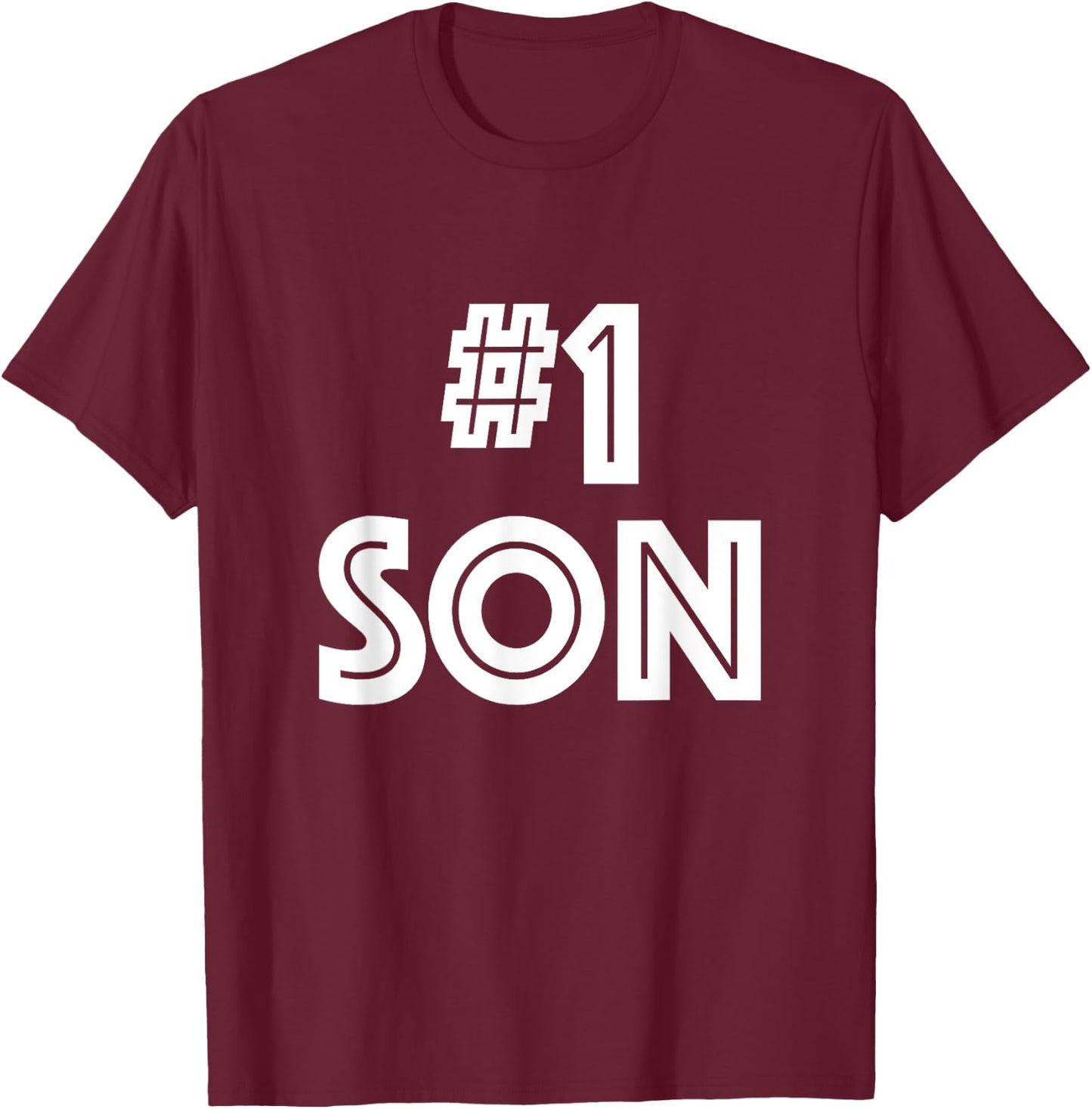 #1 Son Family No1 Number 1 SON Gift T-Shirt - T-Shirt | Maroon