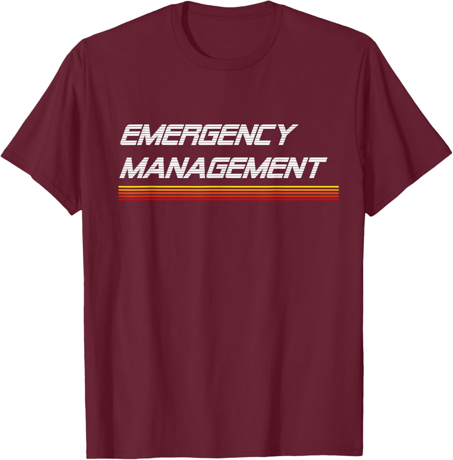 EMERGE GEAR Emergency Management Retro T-Shirt - T-Shirt | Maroon