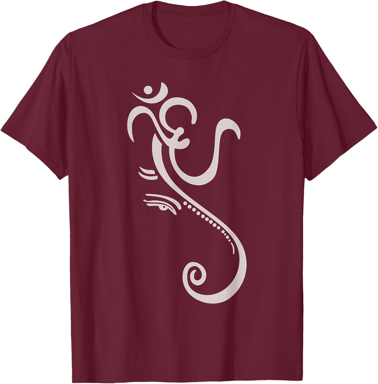 Ganesha Yoga -Adults Black Yoga Meditation Small T-Shirt - T-Shirt | Maroon