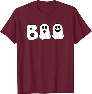 Halloween Boo Ghosts Trick Treat T-Shirt - T-Shirt | Maroon