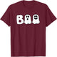 Halloween Boo Ghosts Trick Treat T-Shirt - T-Shirt | Maroon