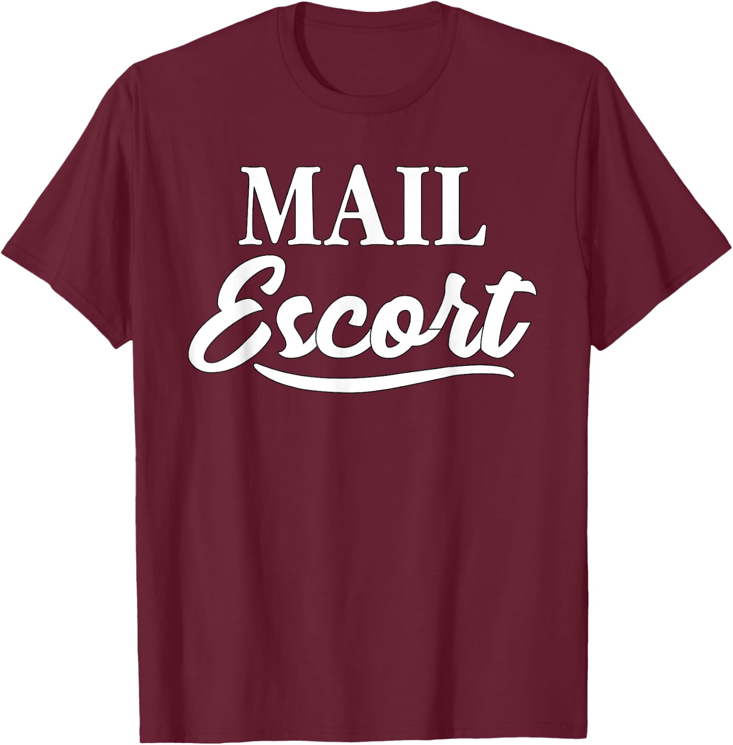 Mail Escort | Flex Package Delivery Driver/Courier T-Shirt - T-Shirt | Maroon