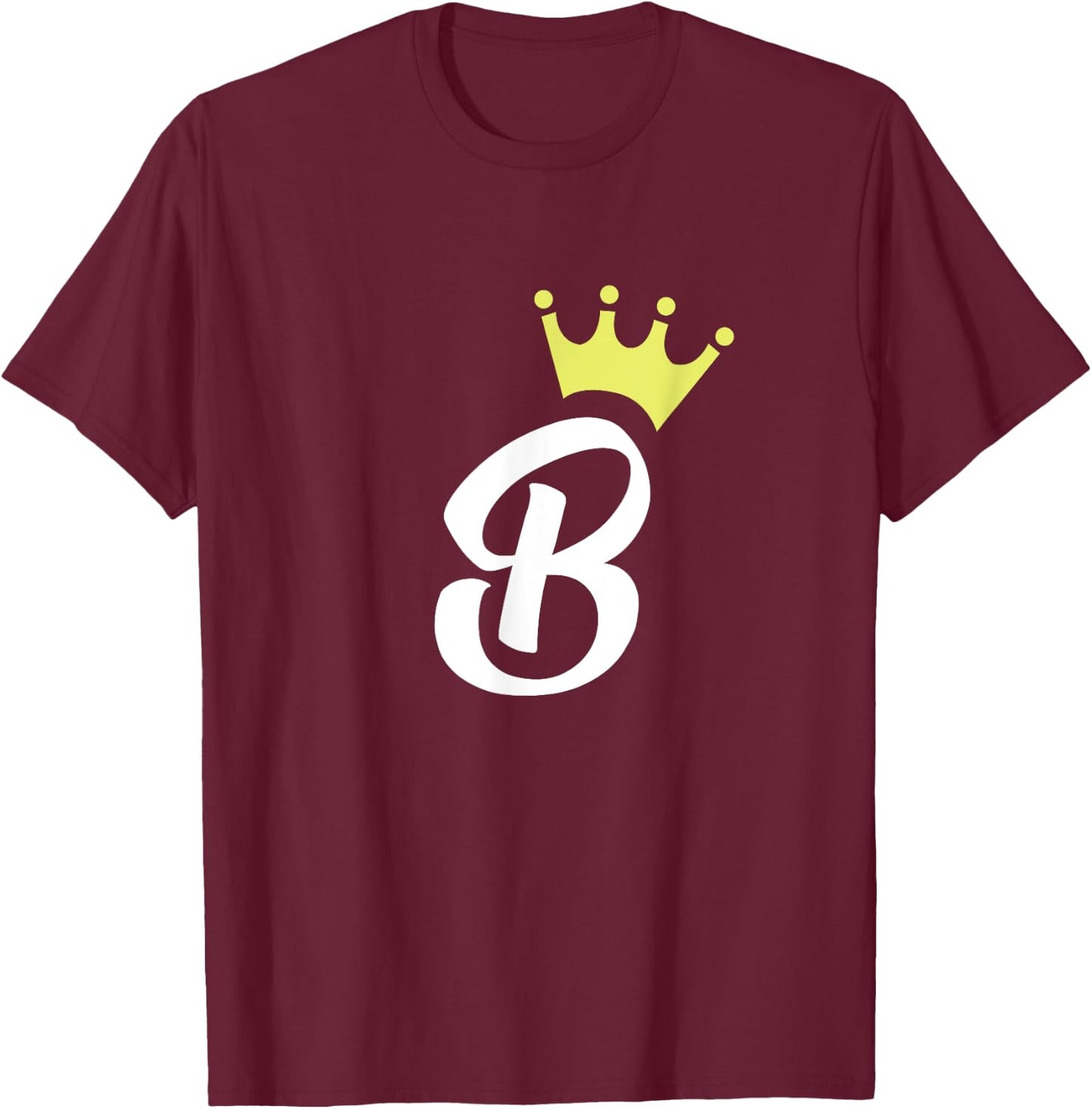 Letter "B" - Princess/Queen T-Shirt - T-Shirt | Maroon