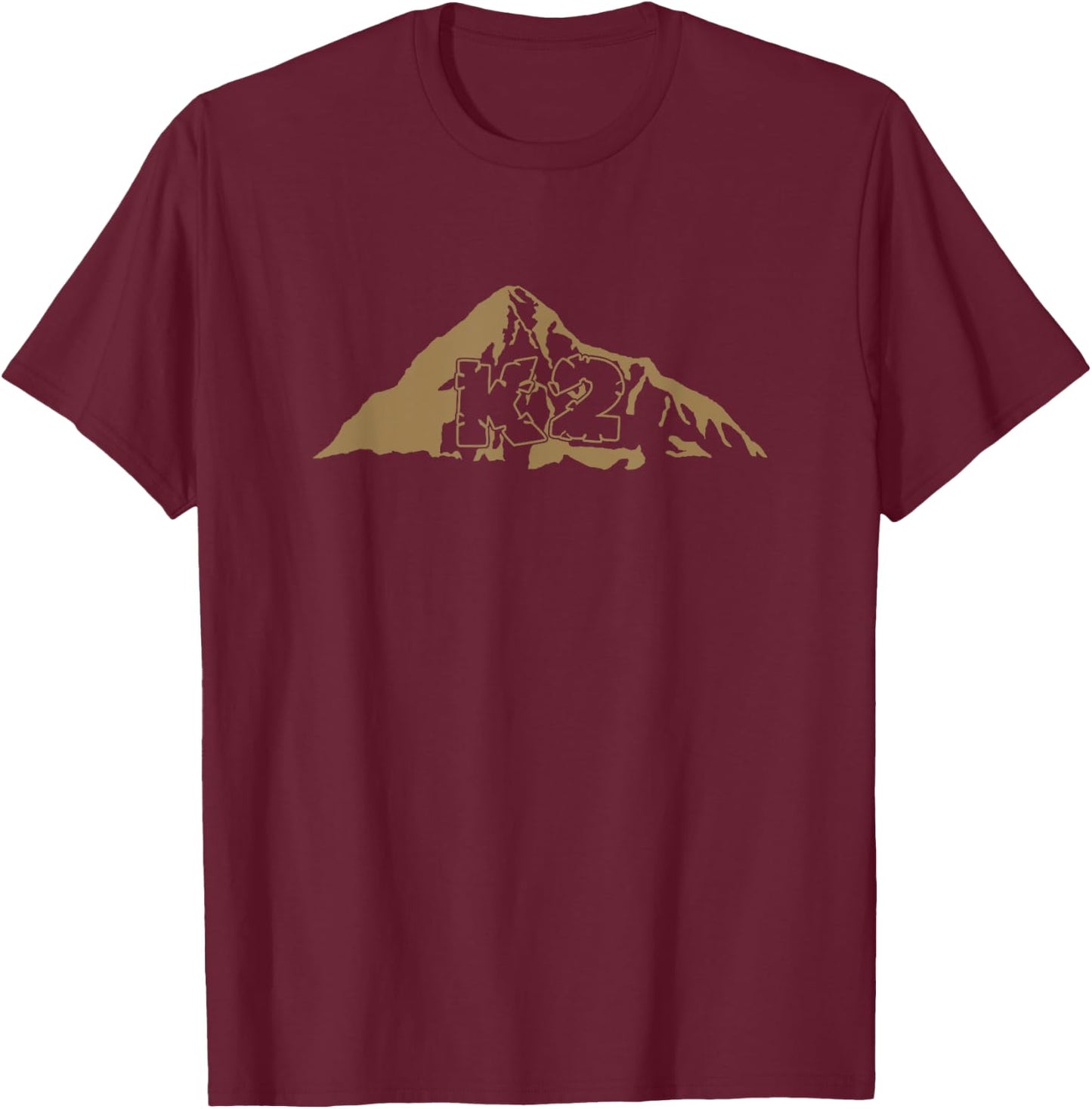 K2 - Mountain Climbing Rock Climber Everest T-Shirt - T-Shirt | Maroon