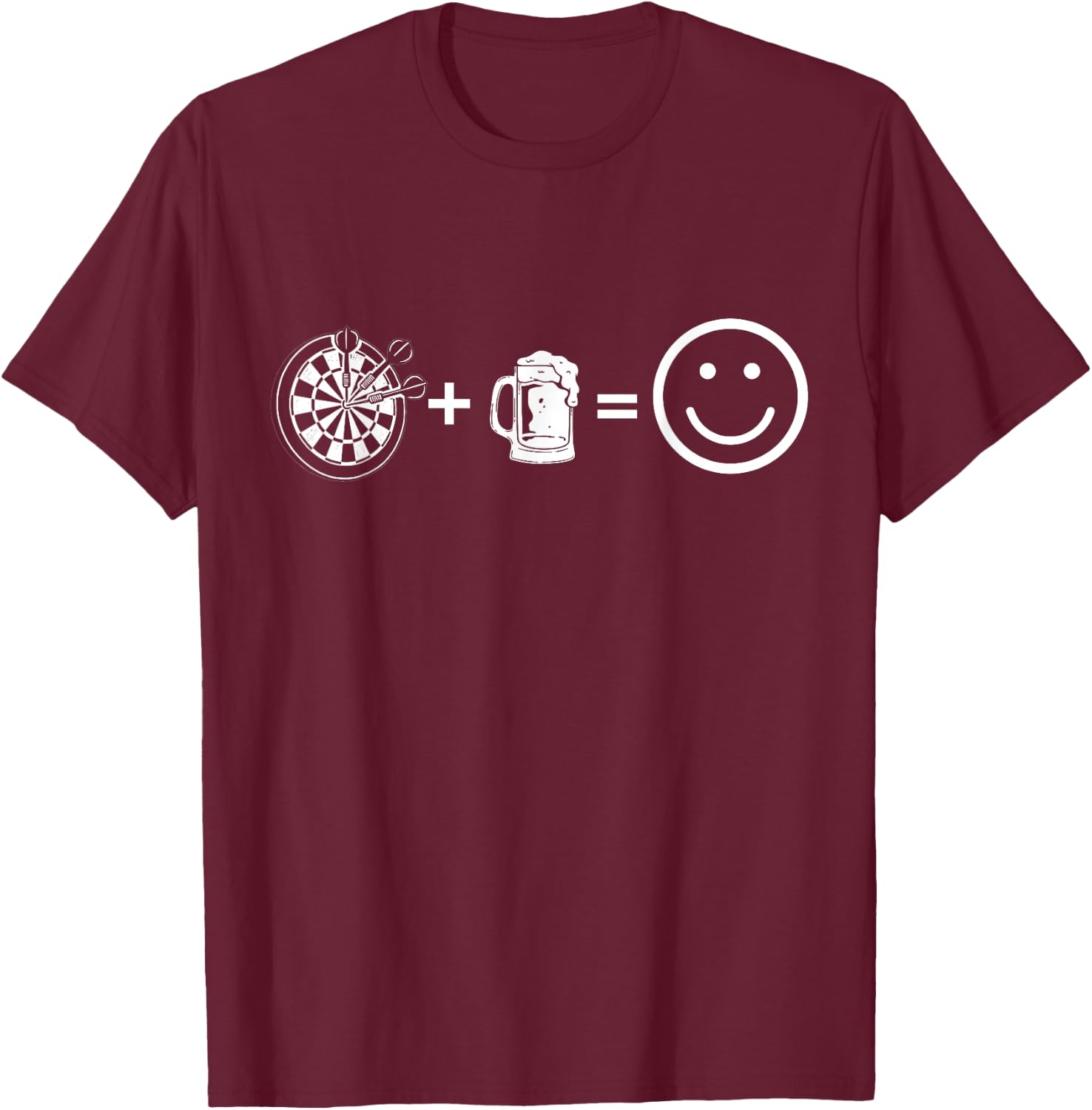 Darts and beer the best combo, fun math for darts lovers T-Shirt - T-Shirt | Maroon