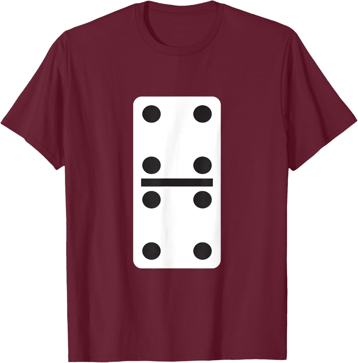 Double Four Dominoes Halloween Costume 4 Domino Game T-Shirt - T-Shirt | Maroon