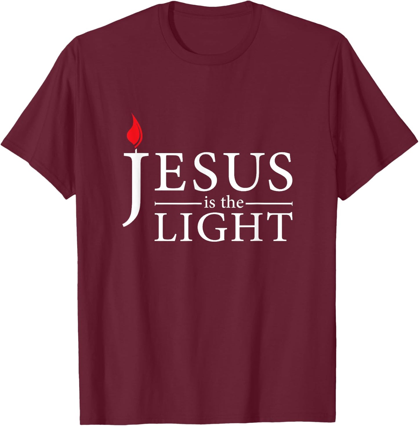 Jesus is the Light shirts - Religious Christian , Gifts T-Shirt - T-Shirt | Maroon