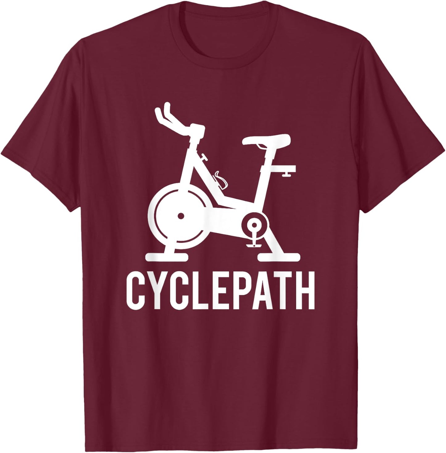 Cyclepath Love Spin Funny Workout Pun Gym Spinning Class T-Shirt - T-Shirt | Maroon