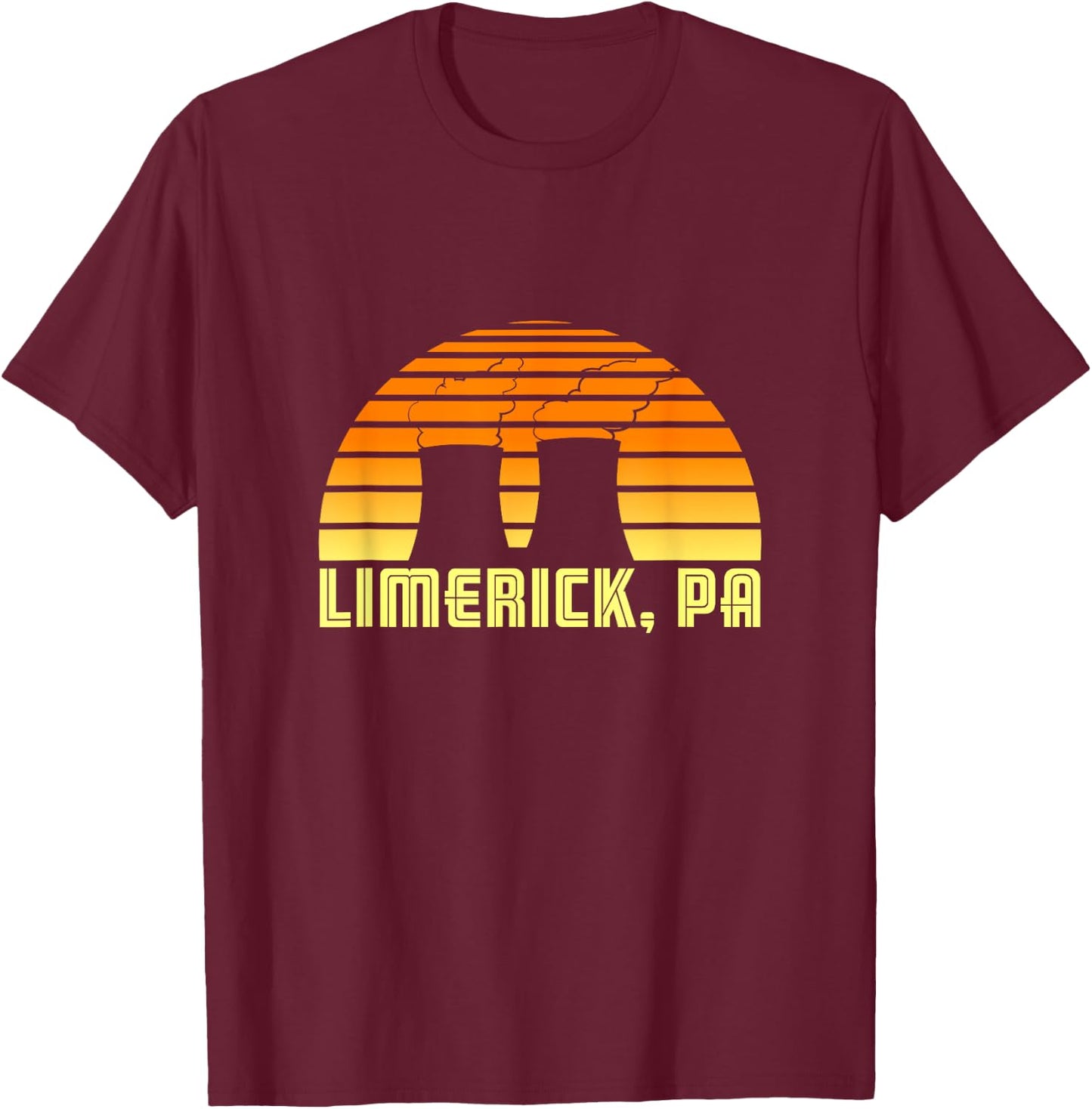 Retro Limerick Pennsylvania T-Shirt - T-Shirt | Maroon
