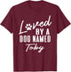 Personalized Dog Name Toby Gift - Pet Lover Paw Print T-Shirt - T-Shirt | Maroon