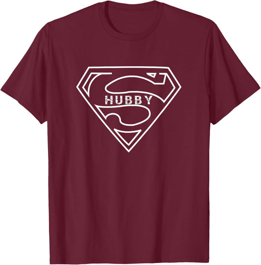 Super Hubby T Shirt Funny T Shirts for Husband Dad Fathers T-Shirt - T-Shirt | Maroon