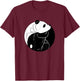 Panda Yin Yang Funny Harmony Balance Humor Animal Puns Gift T-Shirt - T-Shirt | Maroon