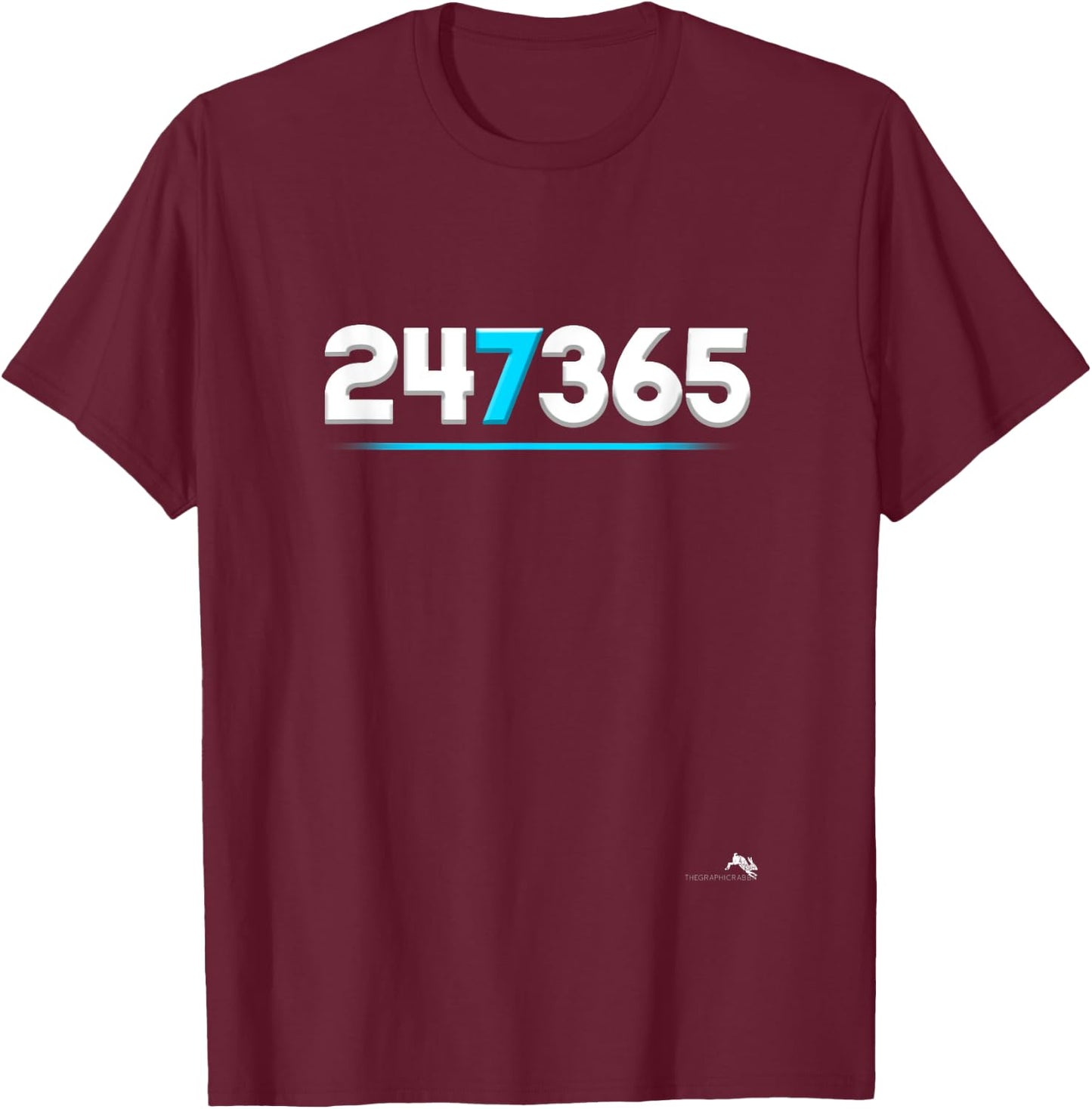 247365 Hustle Healthy Gym Shirt T-Shirt - T-Shirt | Maroon