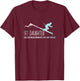 Ski Daughter Shirt, Funny Cute Winter Skiing Gift T-Shirt - T-Shirt | Maroon