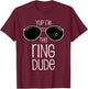 Yup I'm The Ring Dude kids funny Wedding ring bearer gift T-Shirt - T-Shirt | Maroon