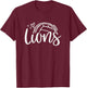 Volleyball Lions School Sports Fan Team Spirit T-Shirt - T-Shirt | Maroon