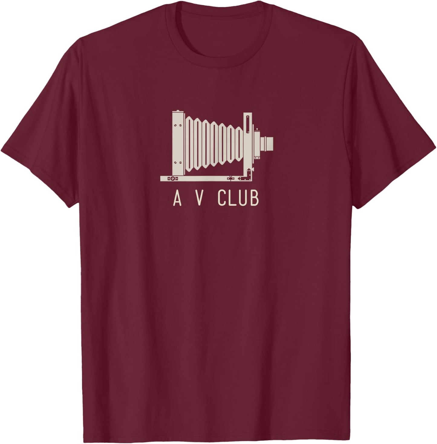 Funny AV Audio Visual Club Antique Camera T-Shirt - T-Shirt | Maroon